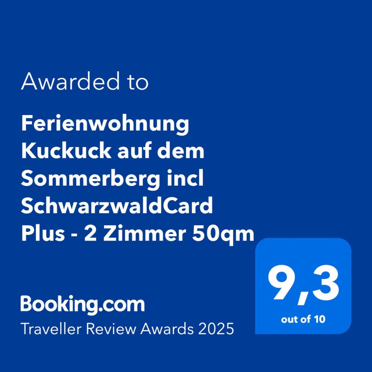 Ferienwohnung Kuckuck Auf Dem Sommerberg Incl Schwarzwaldcard Plus - 2 Zimmer 50Qm Бад-Вильдбад Экстерьер фото